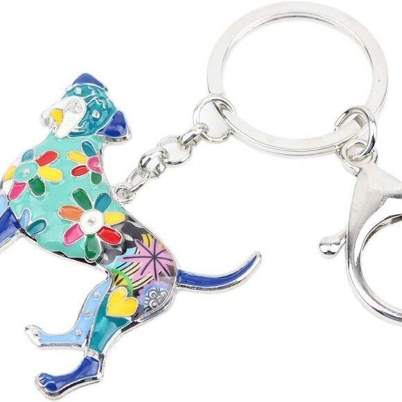 Cute Enamel Dog Keychain Keyring Pets Dog Keyrings for Women Purse Bag Accessori - Picture 2 of 7
